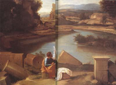 Nicolas Poussin Landscape with Saint Matthew and the Angel (mk10) china oil painting image